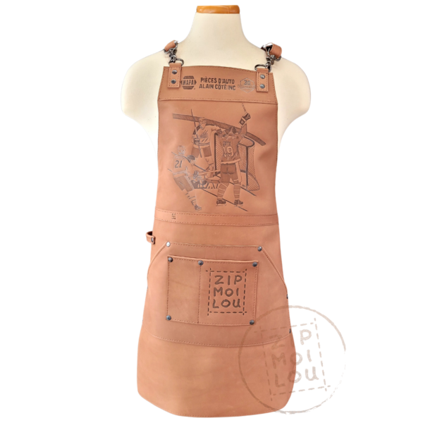 tablier de cuir personnalisé Alain Côté